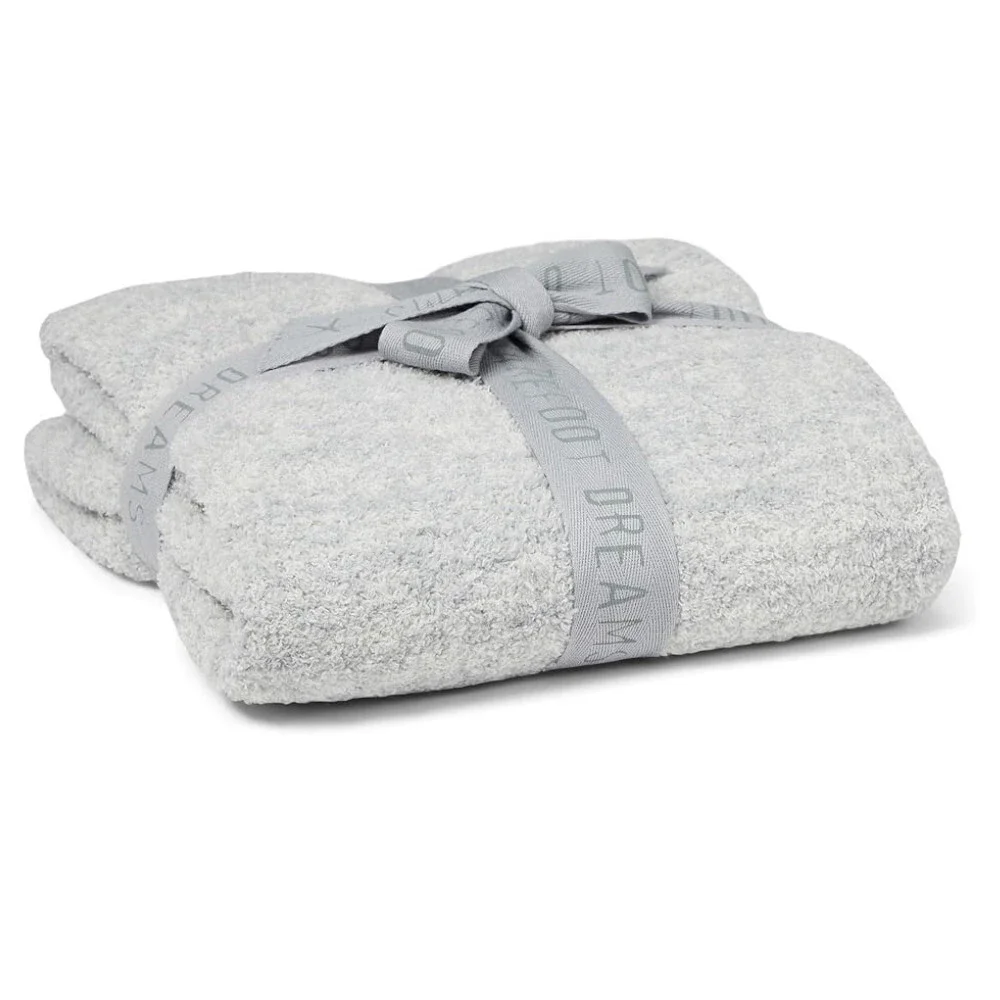 Barefoot Dreams CozyChic Ombre Blanket BDBCC22206 Unisex OS Gray Ribbed GBO2886